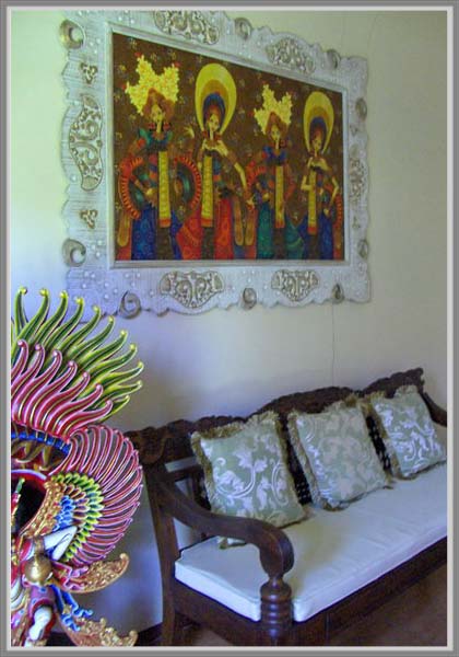 dekorasi ruang tamu etnik